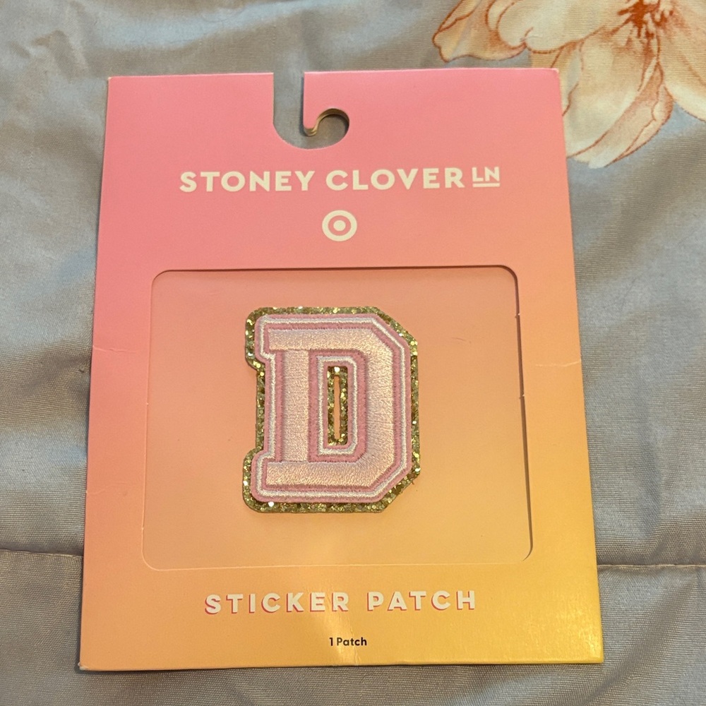 Stoney Clover Lane Glittery Pink 'D' Patch